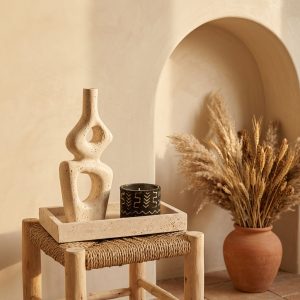 Pièce décorative Bab Doukkala II en travertin naturel