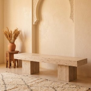 Fauteuil Atlas 4 en travertin naturel