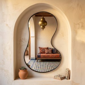Miroir Atlas 166 en métal thermolaqué — 76 × 122 cm