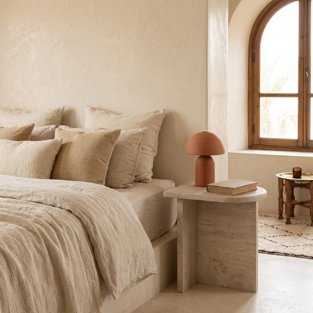 Table d'appoint Palmeraie en travertin naturel – Image 2