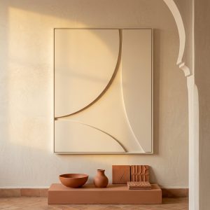 Tableau Atlas 66 en bois massif — 100 x 130 cm
