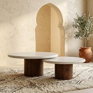 Table basse Tamazight en béton ciré