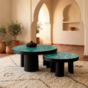 Table basse Grenade en zellige artisanal
