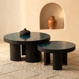 Table basse Abricot en zellige artisanal