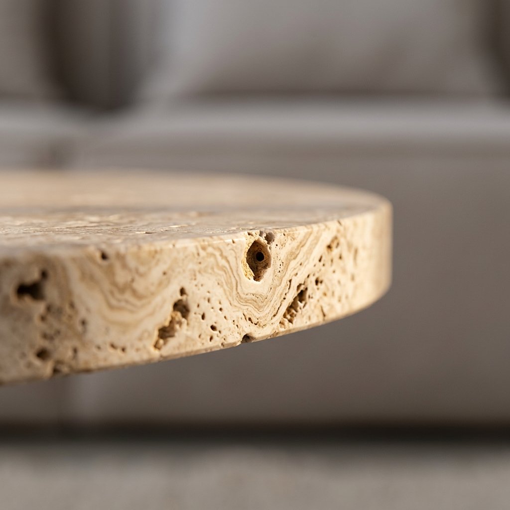 Table basse Limon II en travertin naturel – Image 3