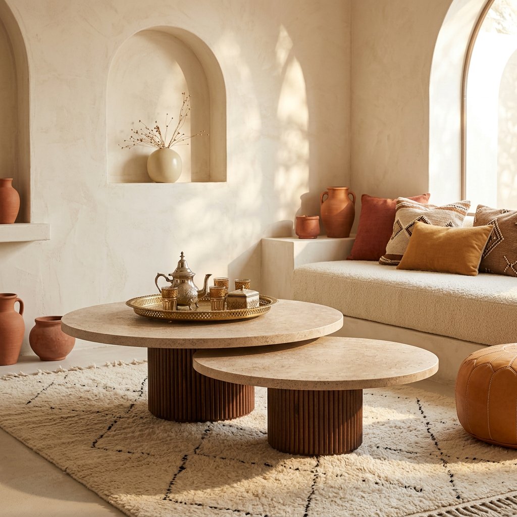 Table basse Limon II en travertin naturel – Image 2