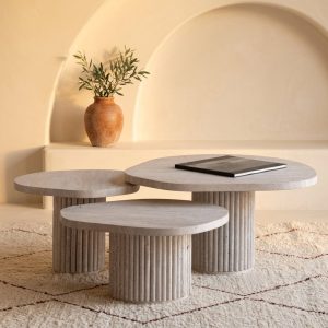 Table basse Atlas 50 en travertin naturel