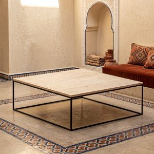 Table basse Atlas 118 en travertin naturel