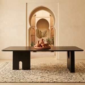 Table à manger Zahra en bois massif